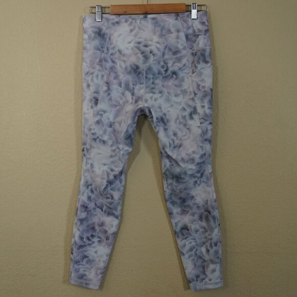 Athleta Salutation Stash Tight 7/8 Legging Abstract Grey Pink Pockets L Workout - Picture 7 of 10